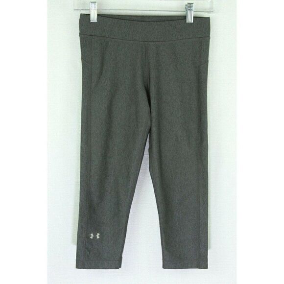 Under Armour Girls Leggings  Heat Gear Gray Cropped Capri XS - Picture 3 of 4